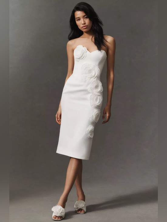 Helsi Dresses & Skirts - NWT Helsi Kaia 3D Floral Strapless Midi Dress Anthropologie